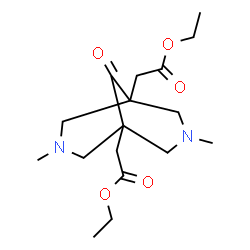 ChemSpider 2D Image | Diethyl 2,2'-(3,7-dimethyl-9-oxo-3,7-diazabicyclo[3.3.1]nonane-1,5-diyl)diacetate | C17H28N2O5