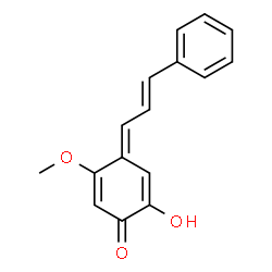 ChemSpider 2D Image | 2,5-Cyclohexadien-1-one, 2-hydroxy-5-methoxy-4-(3-phenyl-2-propenylidene)-, (E,E)- | C16H14O3