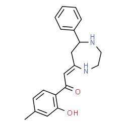 ChemSpider 2D Image | (2Z)-1-(2-Hydroxy-4-methylphenyl)-2-(7-phenyl-1,4-diazepan-5-ylidene)ethanone | C20H22N2O2