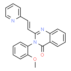 ChemSpider 2D Image | 3-(2-Methoxyphenyl)-2-[(E)-2-(2-pyridinyl)vinyl]-4(3H)-quinazolinone | C22H17N3O2