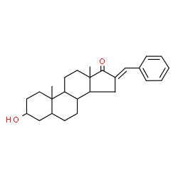 ChemSpider 2D Image | (16E)-16-Benzylidene-3-hydroxyandrostan-17-one | C26H34O2