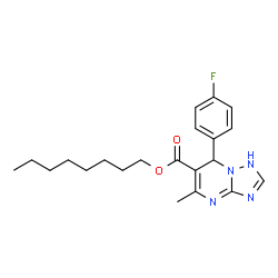 ChemSpider 2D Image | Octyl 7-(4-fluorophenyl)-5-methyl-1,7-dihydro[1,2,4]triazolo[1,5-a]pyrimidine-6-carboxylate | C21H27FN4O2