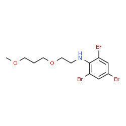 ChemSpider 2D Image | 2,4,6-Tribromo-N-[2-(3-methoxypropoxy)ethyl]aniline | C12H16Br3NO2