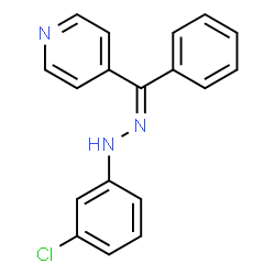 ChemSpider 2D Image | 4-[(Z)-[(3-Chlorophenyl)hydrazono](phenyl)methyl]pyridine | C18H14ClN3