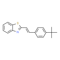 ChemSpider 2D Image | 2-{(E)-2-[4-(2-Methyl-2-propanyl)phenyl]vinyl}-1,3-benzothiazole | C19H19NS