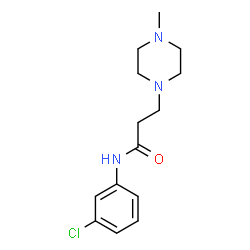 ChemSpider 2D Image | N-(3-Chlorophenyl)-3-(4-methyl-1-piperazinyl)propanamide | C14H20ClN3O