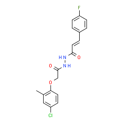ChemSpider 2D Image | (2E)-N'-[(4-Chloro-2-methylphenoxy)acetyl]-3-(4-fluorophenyl)acrylohydrazide | C18H16ClFN2O3