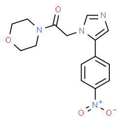 ChemSpider 2D Image | 1-Morpholin-4-yl-2-[5-(4-nitro-phenyl)-imidazol-1-yl]-ethanone | C15H16N4O4