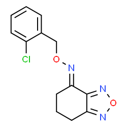 ChemSpider 2D Image | (4E)-6,7-Dihydro-2,1,3-benzoxadiazol-4(5H)-one o-(2-chlorobenzyl)oxime | C13H12ClN3O2