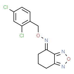ChemSpider 2D Image | (4E)-6,7-Dihydro-2,1,3-benzoxadiazol-4(5H)-one o-(2,4-dichlorobenzyl)oxime | C13H11Cl2N3O2