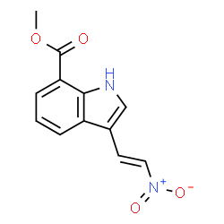 ChemSpider 2D Image | Methyl 3-[(E)-2-nitrovinyl]-1H-indole-7-carboxylate | C12H10N2O4