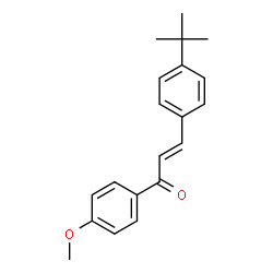 ChemSpider 2D Image | (2E)-1-(4-Methoxyphenyl)-3-[4-(2-methyl-2-propanyl)phenyl]-2-propen-1-one | C20H22O2