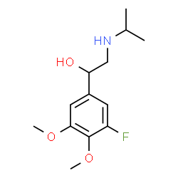 ChemSpider 2D Image | 1-(3-Fluoro-4,5-dimethoxyphenyl)-2-(isopropylamino)ethanol | C13H20FNO3
