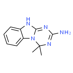 ChemSpider 2D Image | 4,4-Dimethyl-4,10-dihydro[1,3,5]triazino[1,2-a]benzimidazol-2-amine | C11H13N5