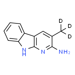 ChemSpider 2D Image | 3-(~2~H_3_)Methyl-9H-pyrido[2,3-b]indol-2-amine | C12H8D3N3