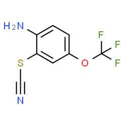 ChemSpider 2D Image | 2-Amino-5-(trifluoromethoxy)phenyl thiocyanate | C8H5F3N2OS