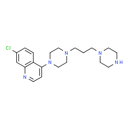 ChemSpider 2D Image | 7-Chloro-4-{4-[3-(1-piperazinyl)propyl]-1-piperazinyl}quinoline | C20H28ClN5