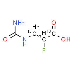 ChemSpider 2D Image | 3-(Carbamoylamino)-2-fluoro(~13~C_3_)propanoic acid | C13C3H7FN2O3