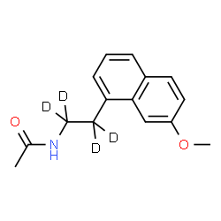 ChemSpider 2D Image | N-[2-(7-Methoxy-1-naphthyl)(~2~H_4_)ethyl]acetamide | C15H13D4NO2