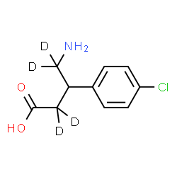 ChemSpider 2D Image | 4-Amino-3-(4-chlorophenyl)(2,2,4,4-~2~H_4_)butanoic acid | C10H8D4ClNO2