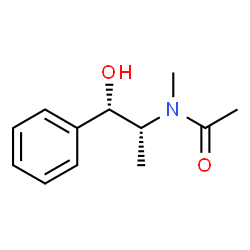 ChemSpider 2D Image | N-[(1S,2R)-1-Hydroxy-1-phenyl-2-propanyl]-N-methylacetamide | C12H17NO2