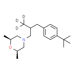 ChemSpider 2D Image | (2R,6S)-2,6-Dimethyl-4-{2-(~2~H_3_)methyl-3-[4-(2-methyl-2-propanyl)phenyl]propyl}morpholine | C20H30D3NO