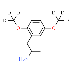 ChemSpider 2D Image | 1-{2,5-Bis[(~2~H_3_)methyloxy]phenyl}-2-propanamine | C11H11D6NO2