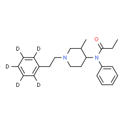 ChemSpider 2D Image | N-{3-Methyl-1-[2-(~2~H_5_)phenylethyl]-4-piperidinyl}-N-phenylpropanamide | C23H25D5N2O