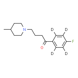 ChemSpider 2D Image | 1-[4-Fluoro(~2~H_4_)phenyl]-4-(4-methyl-1-piperidinyl)-1-butanone | C16H18D4FNO