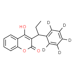 ChemSpider 2D Image | 4-Hydroxy-3-[1-(~2~H_5_)phenylpropyl]-2H-chromen-2-one | C18H11D5O3