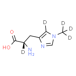 ChemSpider 2D Image | 1-(~2~H_3_)Methyl-L-(alpha,5-~2~H_2_)histidine | C7H6D5N3O2