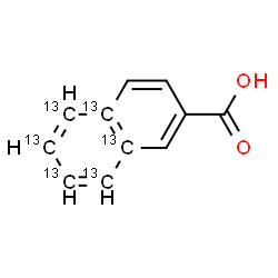 ChemSpider 2D Image | 2-(4a,5,6,7,8,8a-~13~C_6_)Naphthalenecarboxylic acid | C513C6H8O2
