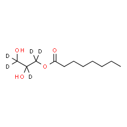ChemSpider 2D Image | 2,3-Dihydroxy(~2~H_5_)propyl octanoate | C11H17D5O4