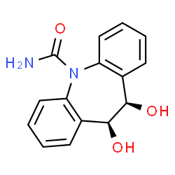 ChemSpider 2D Image | (10R,11S)-10,11-Dihydroxy-10,11-dihydro-5H-dibenzo[b,f]azepine-5-carboxamide | C15H14N2O3