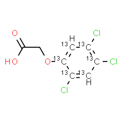 ChemSpider 2D Image | {[2,4,5-Trichloro(~13~C_6_)phenyl]oxy}acetic acid | C213C6H5Cl3O3