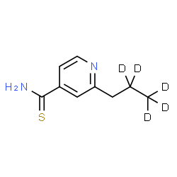 ChemSpider 2D Image | 2-[(2,2,3,3,3-~2~H_5_)Propyl]-4-pyridinecarbothioamide | C9H7D5N2S
