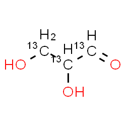 ChemSpider 2D Image | DL-[1,2,3-13C3]GLYCERALDEHYDE | 13C3H6O3