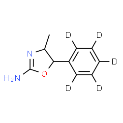 ChemSpider 2D Image | 4-Methyl-5-(~2~H_5_)phenyl-4,5-dihydro-1,3-oxazol-2-amine | C10H7D5N2O