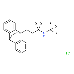 ChemSpider 2D Image | N-(~2~H_3_)Methyl-3-(tetracyclo[6.6.2.0~2,7~.0~9,14~]hexadeca-2,4,6,9,11,13-hexaen-1-yl)-1-(1,1-~2~H_2_)propanamine hydrochloride (1:1) | C20H19D5ClN