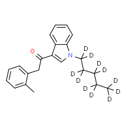 ChemSpider 2D Image | 2-(2-Methylphenyl)-1-[1-(~2~H_11_)pentyl-1H-indol-3-yl]ethanone | C22H14D11NO