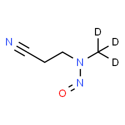 ChemSpider 2D Image | 3-[(~2~H_3_)Methyl(nitroso)amino]propanenitrile | C4H4D3N3O