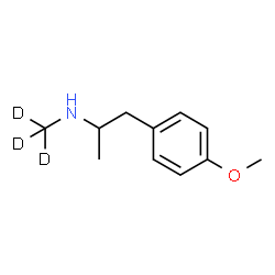 ChemSpider 2D Image | 1-(4-Methoxyphenyl)-N-(~2~H_3_)methyl-2-propanamine | C11H14D3NO