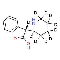 ChemSpider 2D Image | (2R)-Phenyl[(2S)-(2,3,3,4,4,5,5,6,6-~2~H_9_)-2-piperidinyl](~2~H)ethanoic acid | C13H7D10NO2