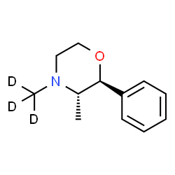 ChemSpider 2D Image | (2S,3S)-3-Methyl-4-(~2~H_3_)methyl-2-phenylmorpholine | C12H14D3NO