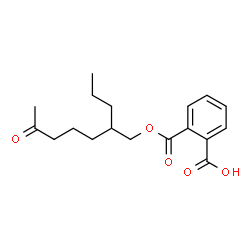 ChemSpider 2D Image | 2-{[(6-Oxo-2-propylheptyl)oxy]carbonyl}benzoic acid | C18H24O5