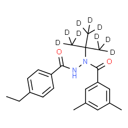 ChemSpider 2D Image | N'-(4-Ethylbenzoyl)-3,5-dimethyl-N-[2-(~2~H_3_)methyl(~2~H_6_)-2-propanyl]benzohydrazide | C22H19D9N2O2