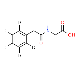 ChemSpider 2D Image | N-[(~2~H_5_)Phenylacetyl]glycine | C10H6D5NO3