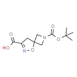 ChemSpider 2D Image | 2-(tert-Butoxycarbonyl)-5-oxa-2,6-diazaspiro[3.4]oct-6-ene-7-carboxylic acid | C11H16N2O5