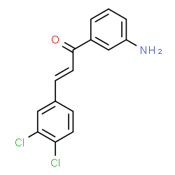 ChemSpider 2D Image | (2E)-1-(3-Aminophenyl)-3-(3,4-dichlorophenyl)-2-propen-1-one | C15H11Cl2NO