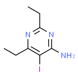ChemSpider 2D Image | 2,6-Diethyl-5-iodo-4-pyrimidinamine | C8H12IN3
